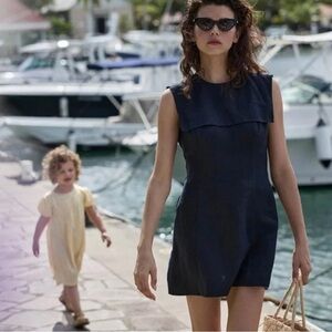 Doen Navy Sleeveless Mini Dress